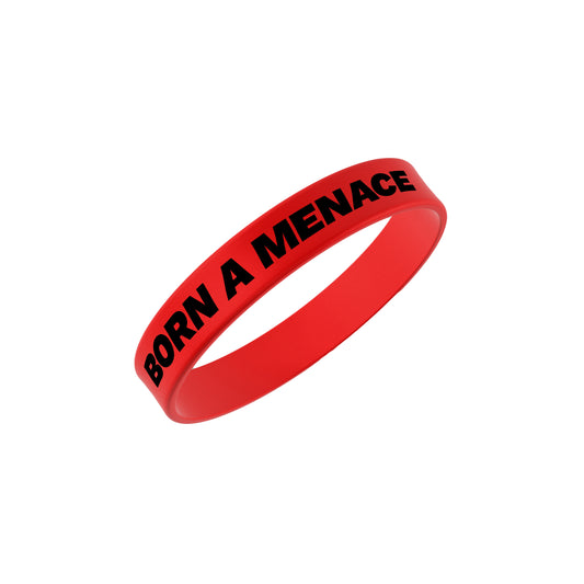 Born A Menace Red Wrist Band