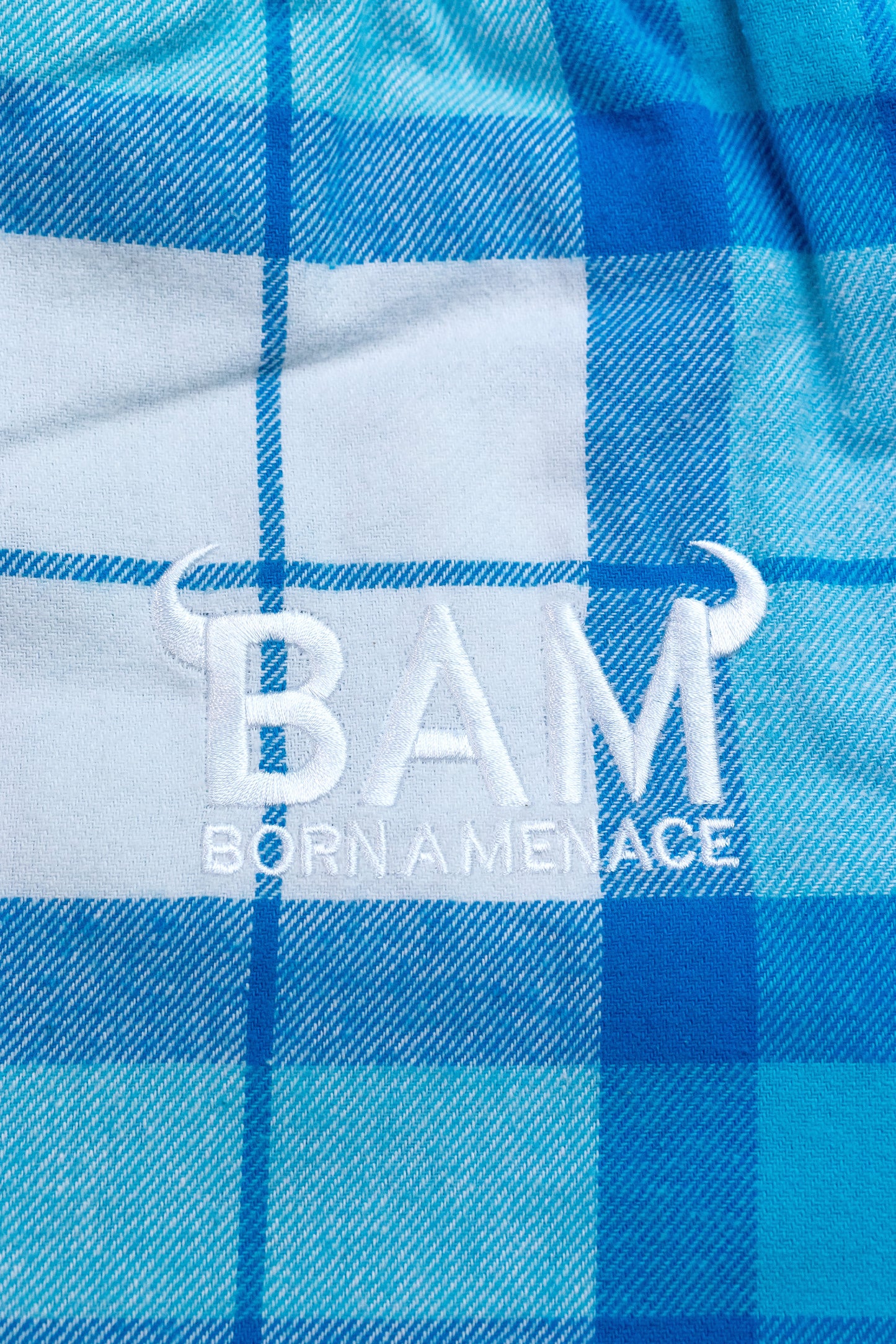 Born A Menace Blue/White Pajamas
