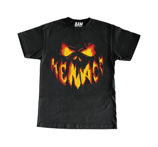 Menace Pumpkin Black Tee