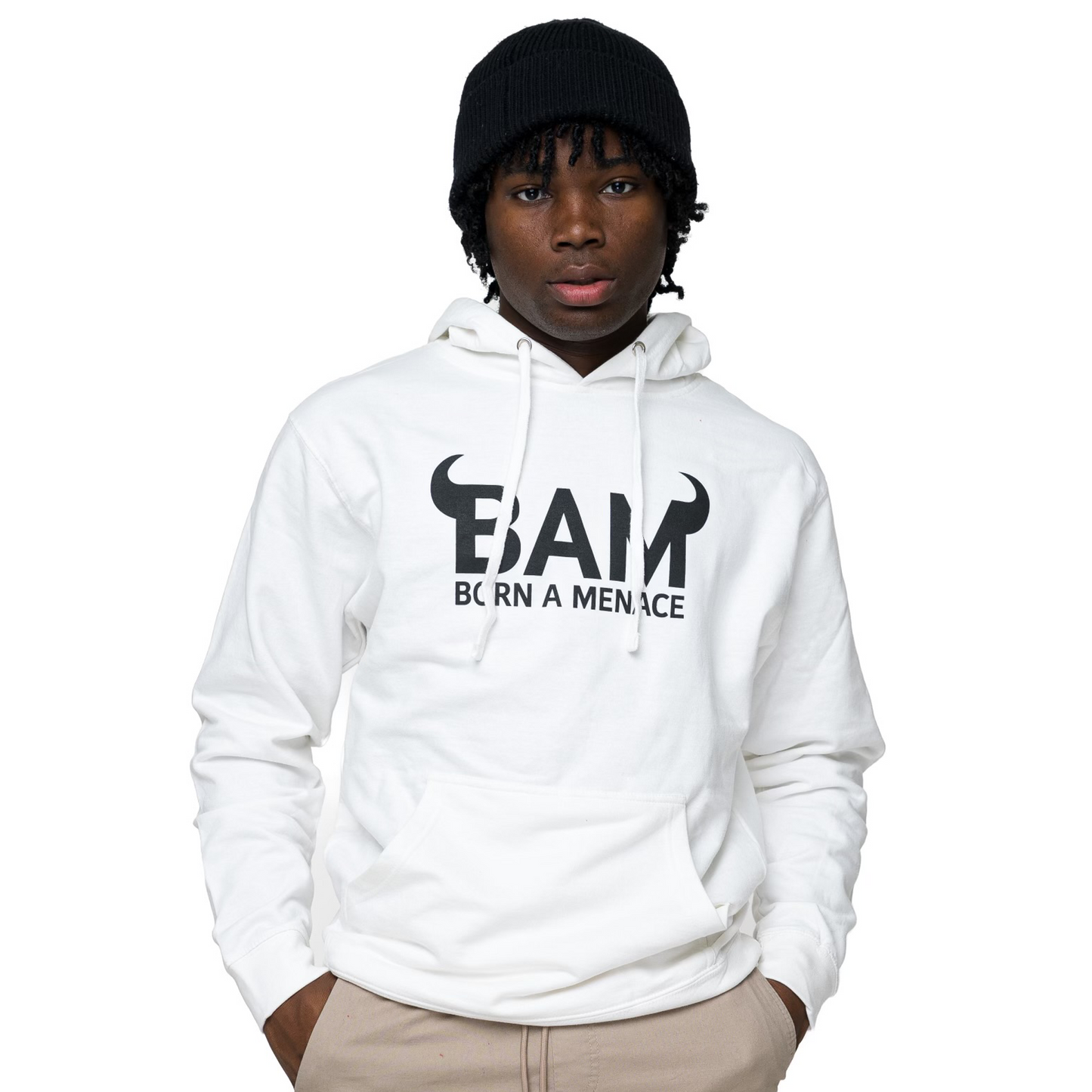 Born a Menace White Hoodie (Limited)